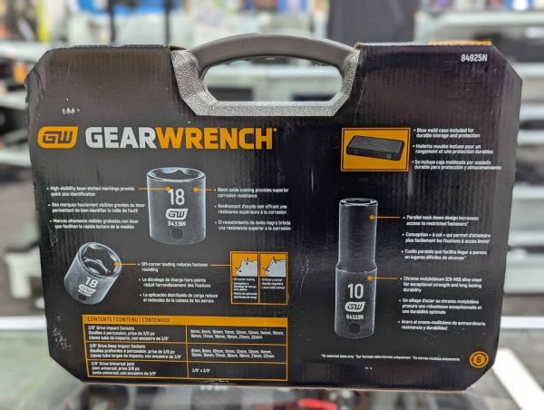 Sealed GearWrench 29 Pce Metric Standard & Deep Impact Socket Set (84925N) - BP381809 - Image 3