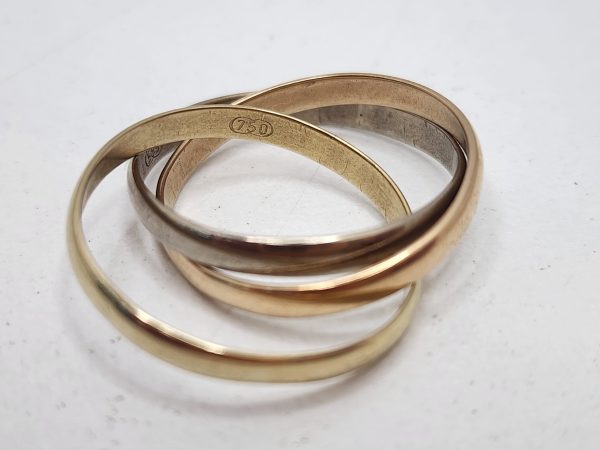 9CT Russian Wedding Band White, Yellow, Rose Gold - IP344696 - Image 12