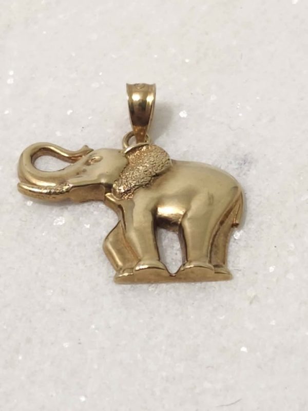 9CT YELLOW GOLD ELEPHANT PENDANT #GN382157 - Image 7