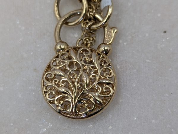 Ladies 9CT Yellow Gold Tree of Life Locket Belcher Chain Bracelet (14.75gms) - BP334802 - Image 5