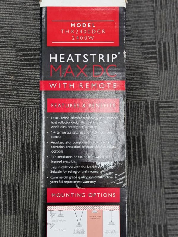 Sealed Heatstrip 2400W Outdoor Electric Infra-Red Max DCR Heater (THX2400DCR) - BP381008 - Image 2