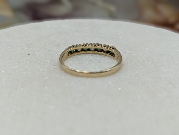 Ladies 9CT Yellow Gold Green Stone & CZ Ring (1.9gms) - BP337962 - Image 4