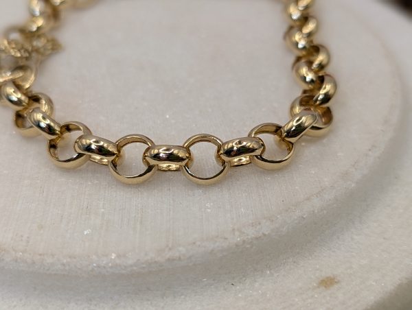 Ladies 9CT Yellow Gold Tree of Life Locket Belcher Chain Bracelet (14.75gms) - BP334802 - Image 3