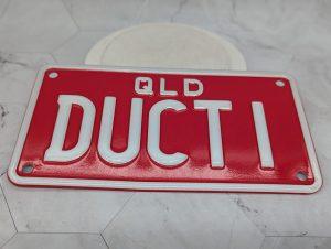 Motorcycle QLD Licence Plate *DUCTI* - BP345381