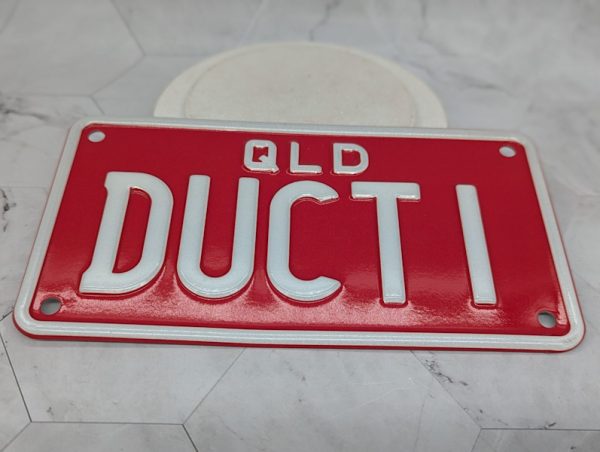 Motorcycle QLD Licence Plate *DUCTI* - BP345381