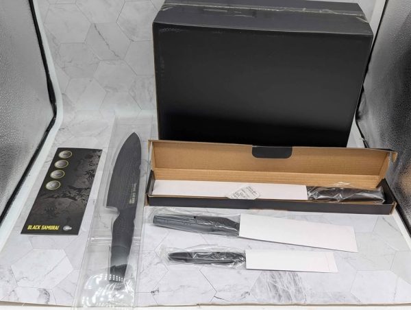 Baccarat iD3 5 Pce Black Samurai Japanese Steel Knife ONA Block Set - BP381898 - Image 5