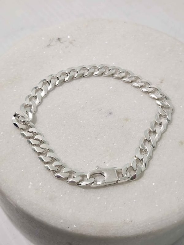 MENS 925CT SILVER BRACELET #GN369911 - Image 7