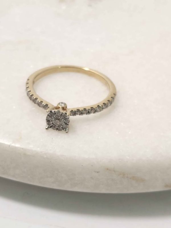 9CT YELLOW GOLD RING (SIZE:N) #GN384434 - Image 9