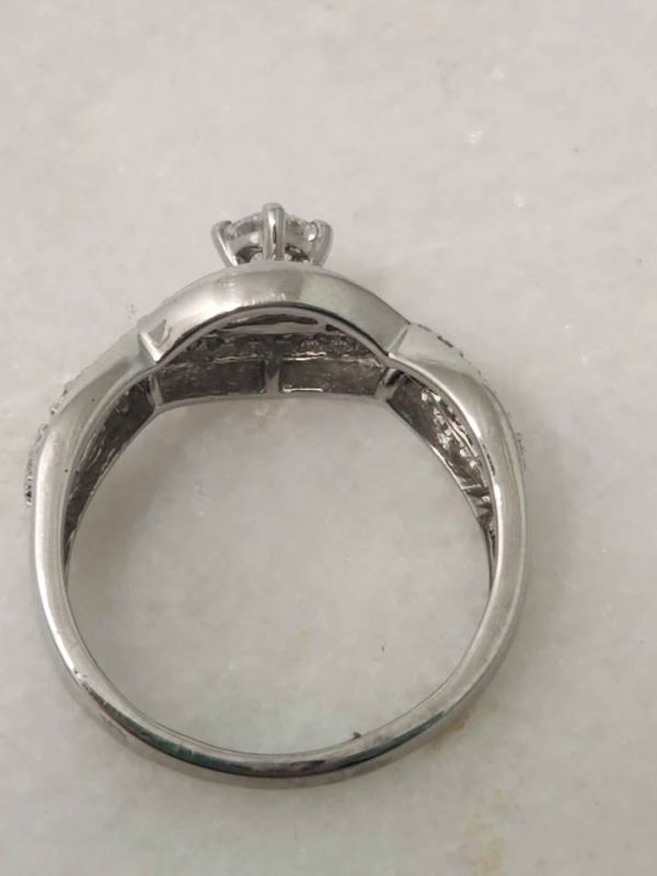 LADIES 18CT WHITE GOLD RING WITH VALUATION #GN384427 - Image 13