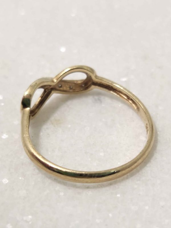 9CT YELLOW GOLD INFINITY RING #GN380018 - Image 11