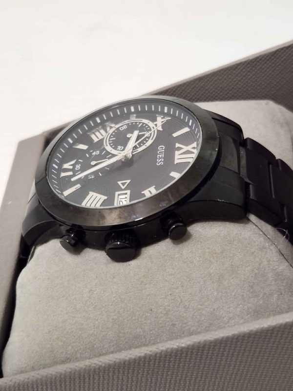 MENS BLACK GUESS WATCH IN BOX #GN378908 - Image 8