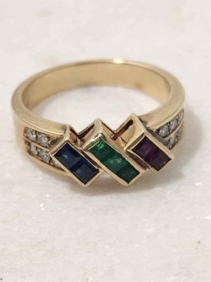 14CT YELLOW GOLD RING (SIZE:M) #GN381165