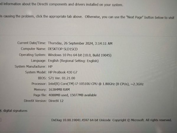 HP 13" ProBook 430 G7 Laptop (476GB, 16GB, Intel i7) - BP379170 - Image 16