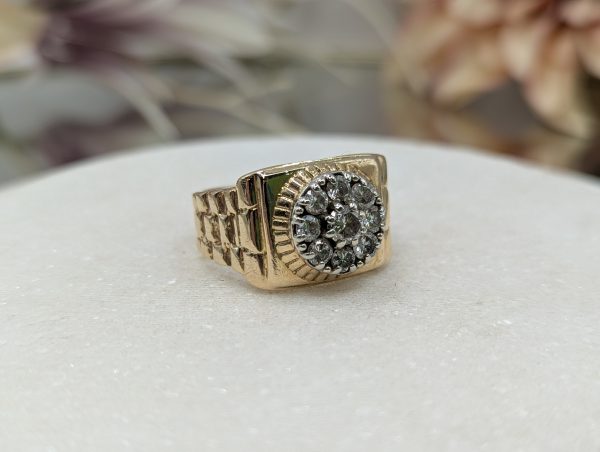 Men's 14CT Yellow Gold Diamond Cluster Ring (14.4gms) - BP331473 - Image 7