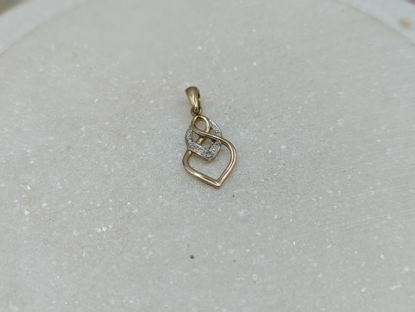 Ladies 9CT Yellow Gold Diamond Pendant (0.8gms) - BP335714