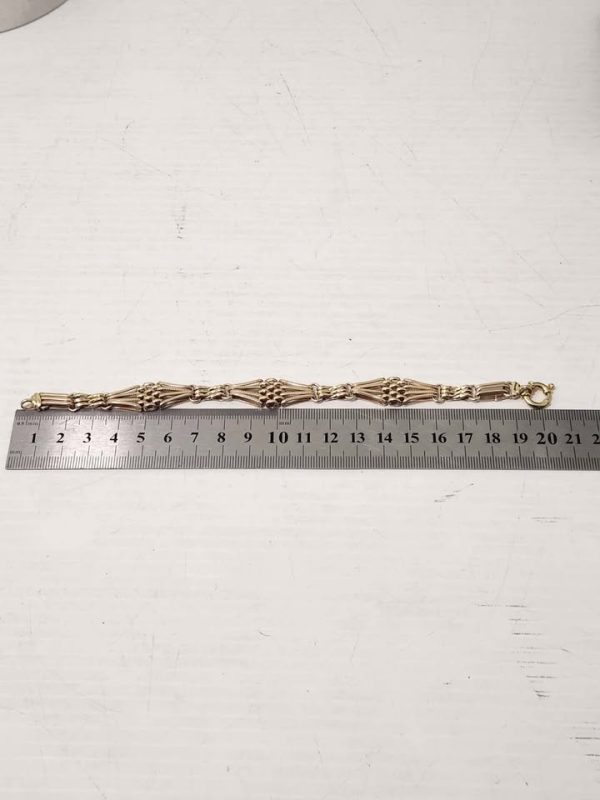 9CT YELLOW GOLD GATE BRACLET #GN380968 - Image 6