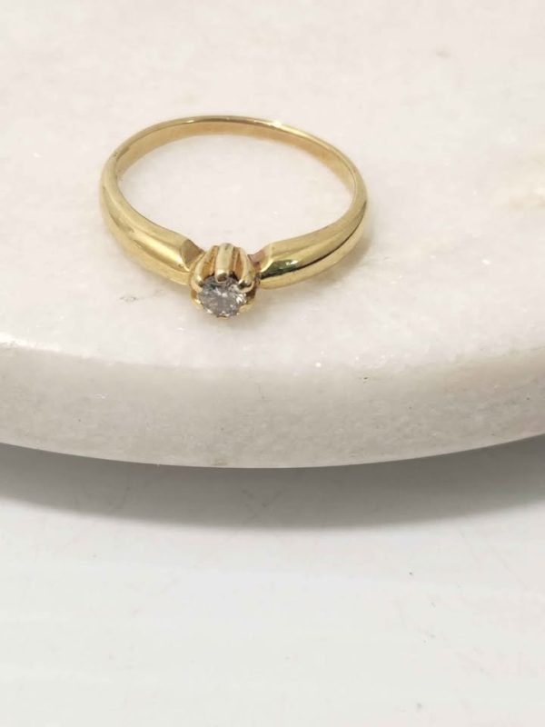 18CT YELLOW GOLD RING (SIZE:P) #GN384433 - Image 8