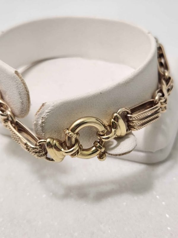 9CT YELLOW GOLD GATE BRACLET #GN380968 - Image 4