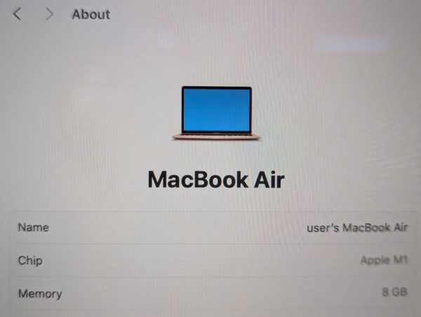 MacBook Air 13-Inch 256GB (M1 Chip, 2020) - BP383406 - Image 6