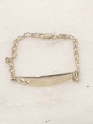 9CT YELLOW GOLD BABY BRACELET #GN382524