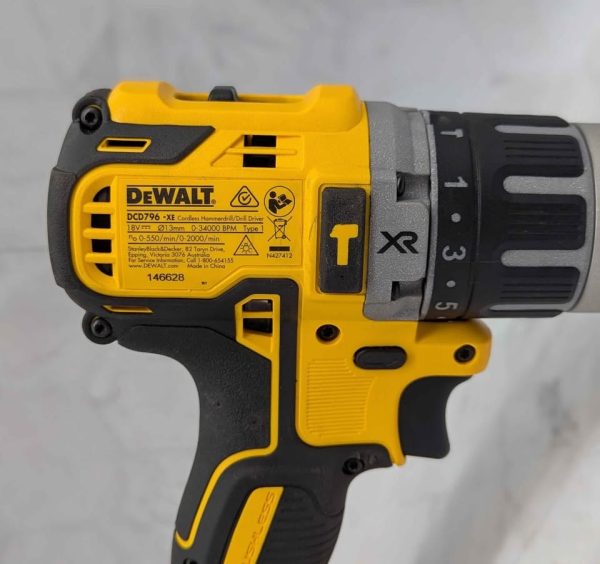 Dewalt 18V Hammer Drill Skin-Only (DCD796-XE) - BP371006 - Image 2