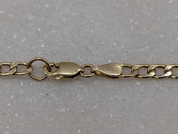 Unisex 10CT Yellow Gold Cuban Chain Necklace w/ 9CT Bushido Cross Pendant (7.4gms) - BP376193 - Image 8