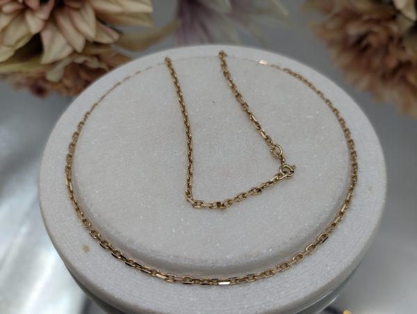 Ladies 9CT Yellow Gold Box Chain Necklace (9.8gms) - BP336288