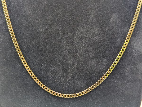 Unisex 9CT Yellow Gold Curblink Chain Necklace (8.9gms) - BP348723 - Image 2