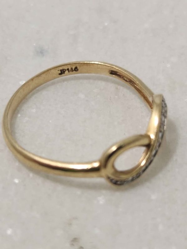 9CT YELLOW GOLD INFINITY RING #GN380018 - Image 13