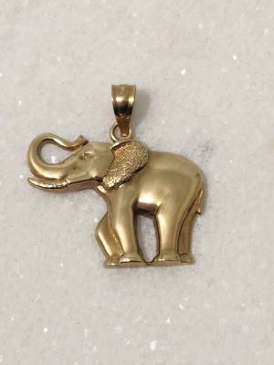 9CT YELLOW GOLD ELEPHANT PENDANT #GN382157
