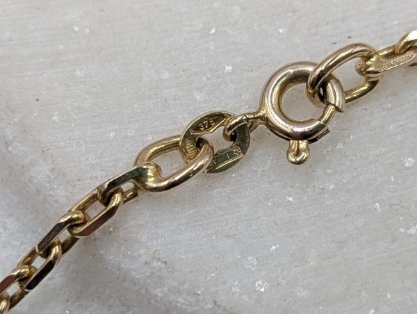 Ladies 9CT Yellow Gold Box Chain Necklace (9.8gms) - BP336288 - Image 3