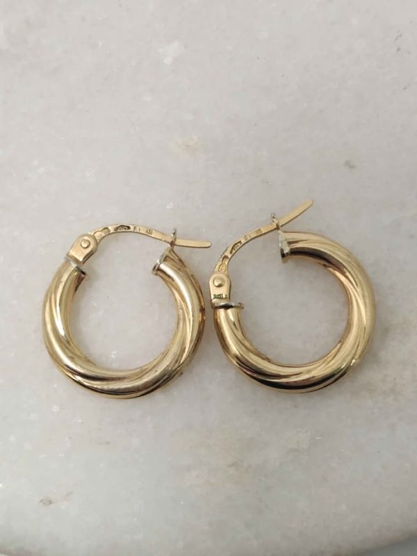 9CT YELLOW GOLD PAIRED EARRINGS #GN384426 - Image 2