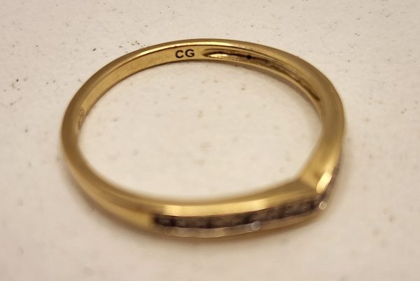 Ladies 9ct Yellow Gold Dimond Bridal Set - IP385381 - Image 15