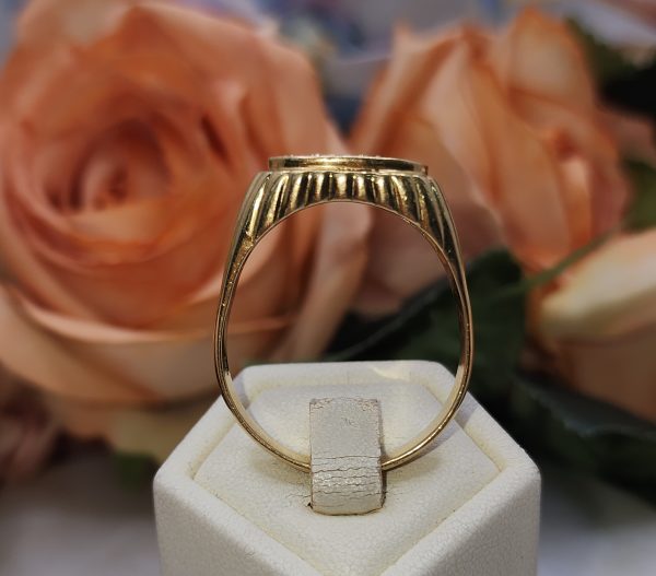 Men's 18K Yellow Gold Ring w/ Diamonds - IP381026 - Image 7
