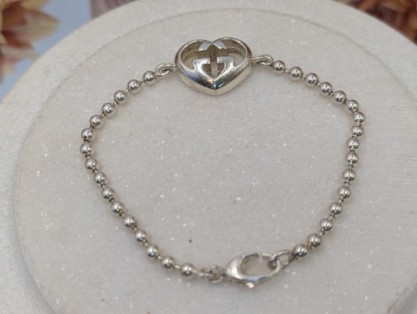 Ladies 925CT Silver Gucci 3 Pce Necklace, Bracelet and Earring Set (34.7gms) - BP384073 - Image 6