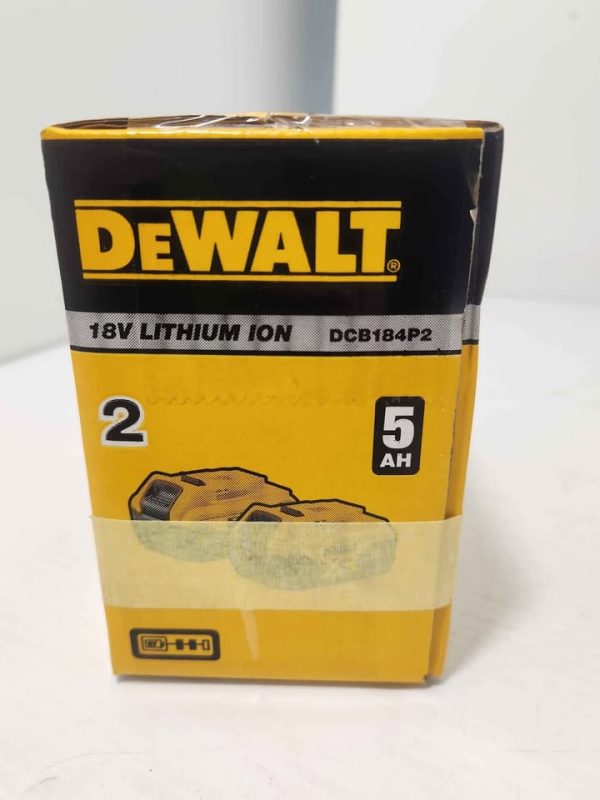 DEWALT BATTERY DCB184P2 IN BOX #GN383594 - Image 2