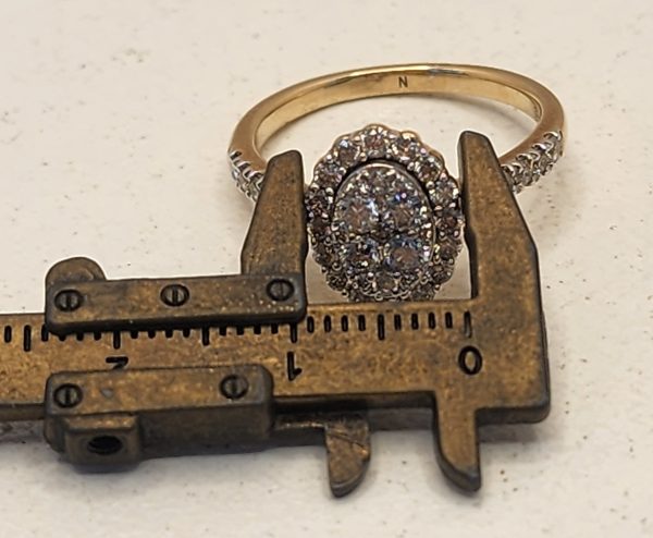 Ladies 9CT Yellow Gold and Diamond Illusion Halo Ring - IP383496 - Image 13