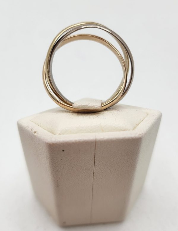 9CT Russian Wedding Band White, Yellow, Rose Gold - IP344696 - Image 11