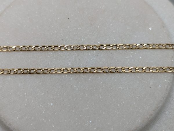 Unisex 10CT Yellow Gold Cuban Chain Necklace w/ 9CT Bushido Cross Pendant (7.4gms) - BP376193 - Image 4