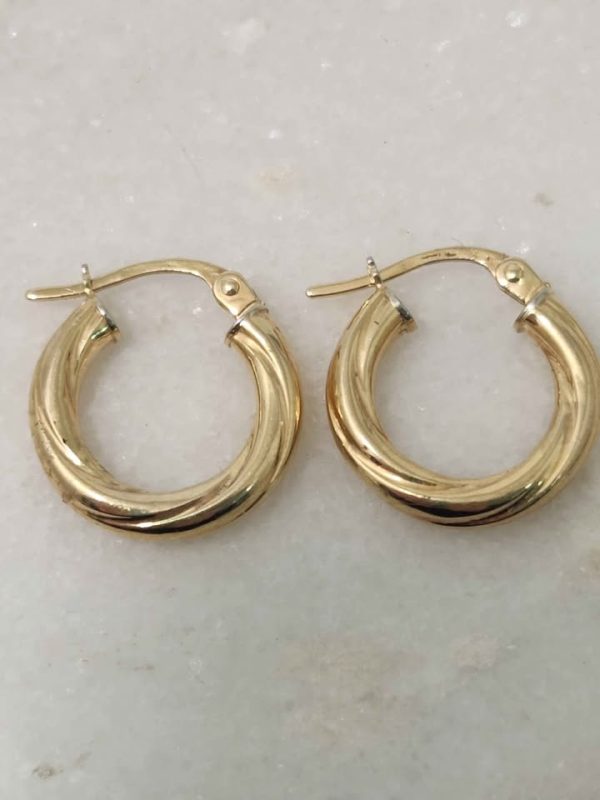 9CT YELLOW GOLD PAIRED EARRINGS #GN384426 - Image 4