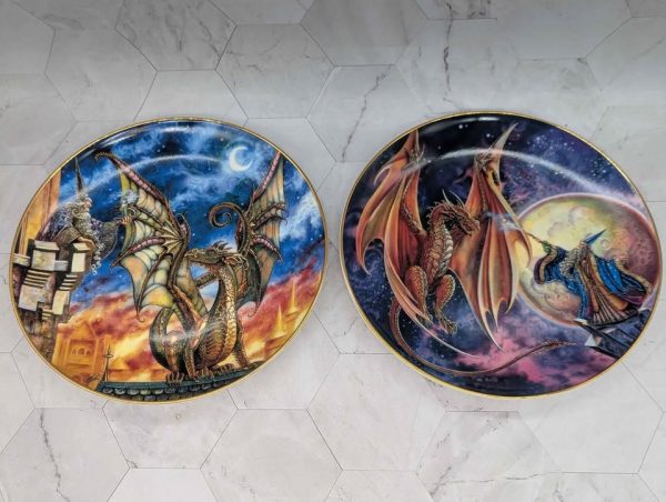 Royal Doulton 8 Pce Dragon/Wizard Fine Bone China Decorative Plates - BP374063 - Image 3