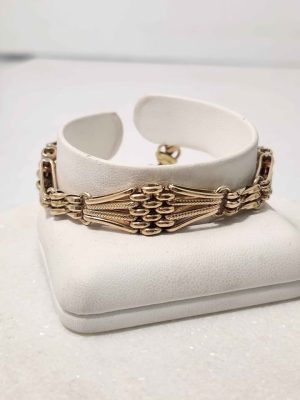 9CT YELLOW GOLD GATE BRACLET #GN380968