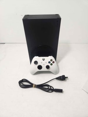 MICROSOFT SERIES S CONSOLE WITH CORDS AND CONTROLLER (CONTROLLER HAS NO BACK) #GN383945