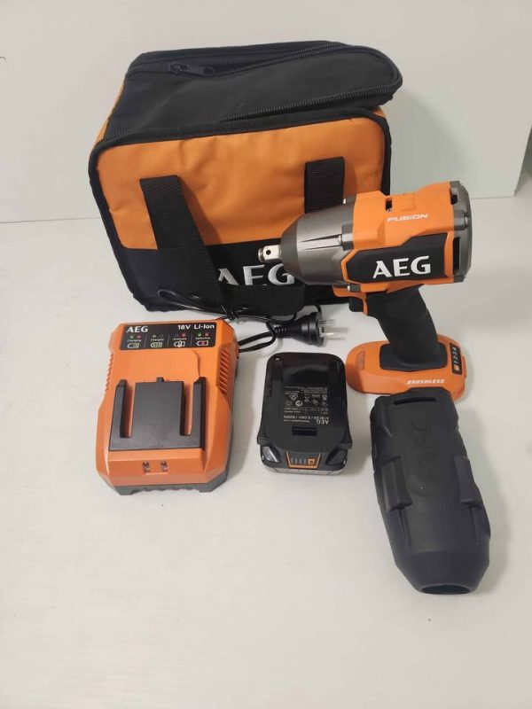 AEG IMPACT WRENCH WITH BATTERY-CHARGER-CARRY BAG #GN384558 - Image 18