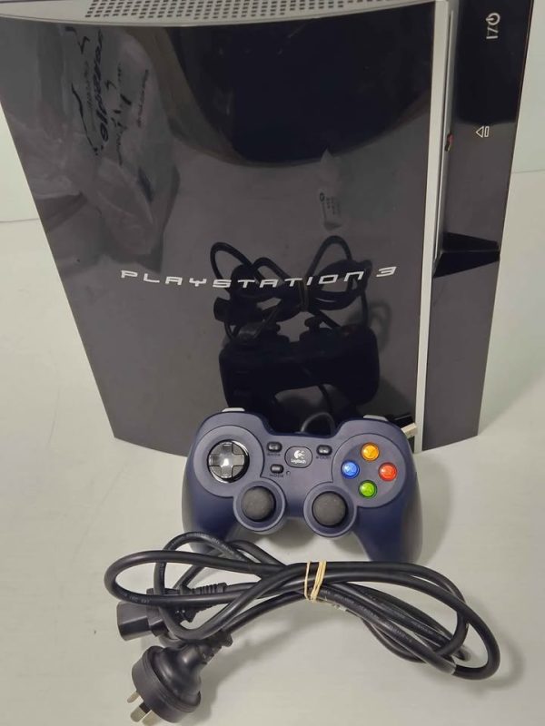 SONY PLAYSTATION 3 CONSOLE WITH NON GENUINE SONY CONTROLLER & POWER CORD #GN384199 - Image 5