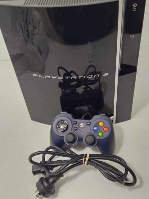 SONY PLAYSTATION 3 CONSOLE WITH NON GENUINE SONY CONTROLLER & POWER CORD #GN384199