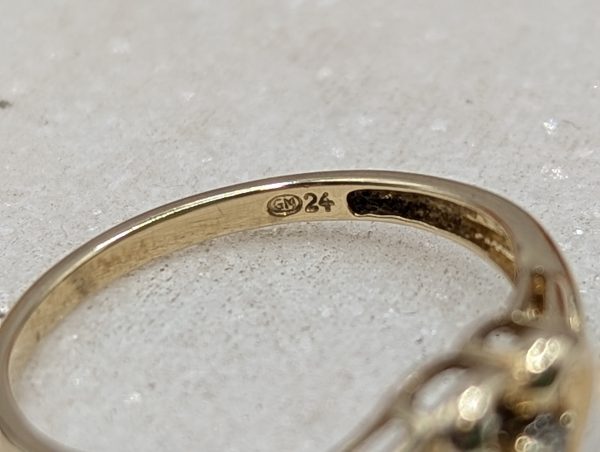 Ladies 18CT Yellow Gold Heart Styled Clear Stone Ring (1.3gms) - BP335713 - Image 6