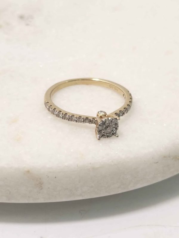 9CT YELLOW GOLD RING (SIZE:N) #GN384434 - Image 10