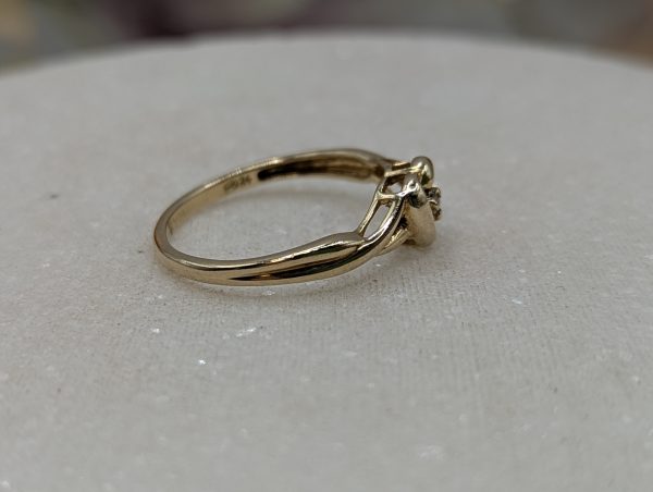 Ladies 18CT Yellow Gold Heart Styled Clear Stone Ring (1.3gms) - BP335713 - Image 3