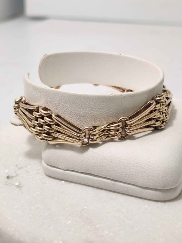 9CT YELLOW GOLD GATE BRACLET #GN380968 - Image 3